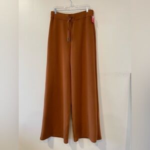 New SPANX Air Essentials Wide Leg PantDrawstring Butterscotch Womens XL Tall